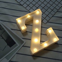 Load image into Gallery viewer, Luminous LED Letter Night Light Creative 26 English Alphabet Number Battery Lamp Romantic Wedding Party Decoration