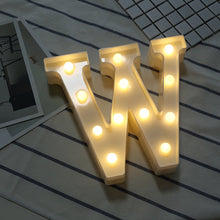 Load image into Gallery viewer, Luminous LED Letter Night Light Creative 26 English Alphabet Number Battery Lamp Romantic Wedding Party Decoration
